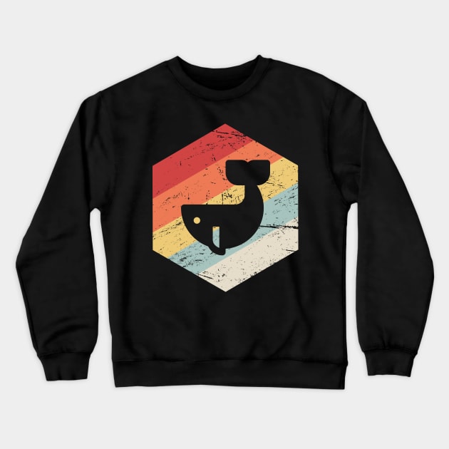 Retro Vintage Whale Watching Icon Crewneck Sweatshirt by MeatMan